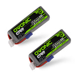 Lot de 2 batteries Lipo OVONIC 6S 22,2 V 50 C 4 500 mAh RC Lipo EC5 Plug Softcase pour drone de course de classe X